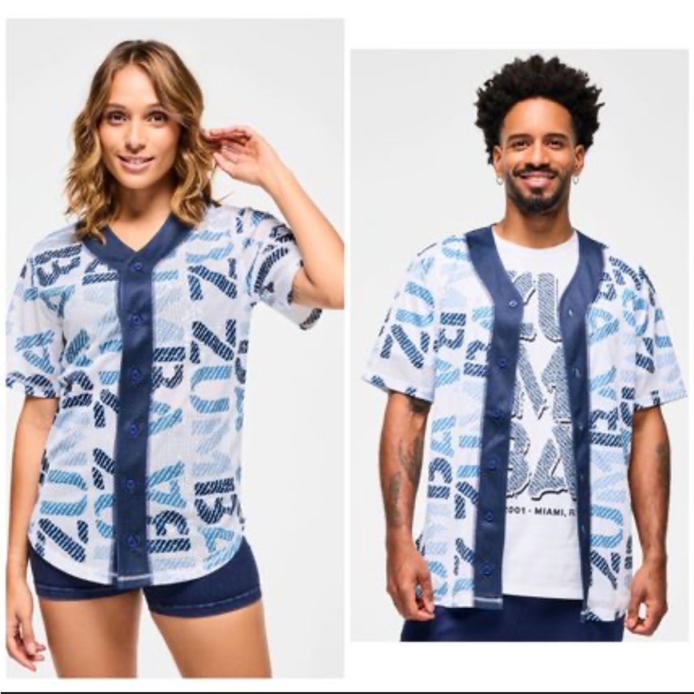 Zumba Wear Blue Jean Baseball Jersey